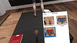 Lets Play Pornflix And Chill - Vr With Pussy, Shaved Brunette, Shaved Pussy, Hairless Action.