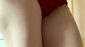 Homemade Petite Blonde Stripteases In Tight Jeans