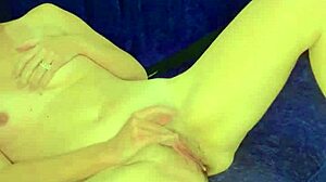 Horny milf Caroline uses toys on her wet pussy to orgasm