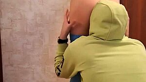 skinny brunette couple fucks on roller skates