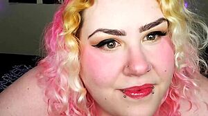 BBW amateur shows off hairy armpits, big pussy lips, and shaking ass in solo fetish.