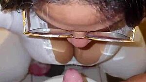 My friend's mom catches me masturbating with her panties?