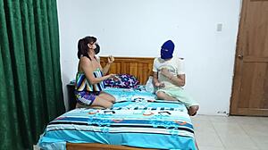 beautiful latina gets naked and shows off her nice tight ass.