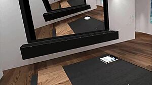 Lets Play Pornflix And Chill - Vr With Pussy, Shaved Brunette, Shaved Pussy, Hairless Action.