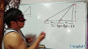 asian student with brown eyes in bedroom triangle of pleasure