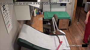 a shocking treatment for potheads involving maria in backstage scenes. she faces humiliation with gloves and handcuffs.