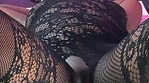 Hey that ebony milf is squirting like crazy from the sex machine orgasms