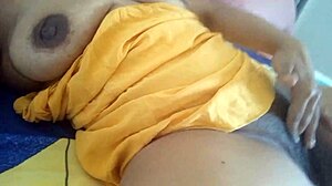 delicious latina gets touched in bedroom with milk and urine