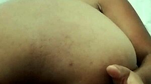 brunette latina with big ass masturbates while stretching