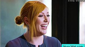 What is a nuru massage? Sexy blonde explains to her client.