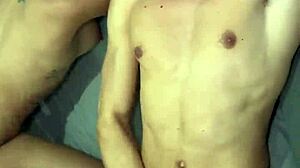 quartet with two hot latinas milking our balls for the first time