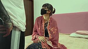 newly married girl enjoys doggy style on wedding night