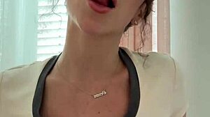 Girlfriend moans softly during dirty ASMR handjob for boyfriend