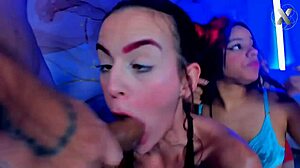 Cock In The Throat While He Dominates And Teases These Whores