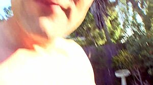 Oh man, check this kinky blonde going wild with anal toys outdoors, fingering her pierced nipples and taking cum in mouth after ass to mouth licking.