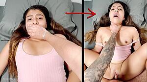 Shh Shh Dont Go Screaming Stepbrother Fucks Stepsister Alone At Home