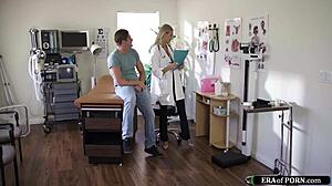 Busty Doctor Sucks and Fucks Monster Cock