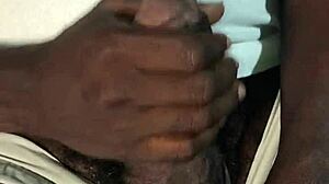 Sloppy Handjob On BBC Cock