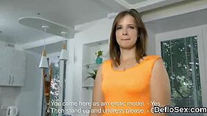 Passionate nympho pleasures her soft vagina until cumming hard.