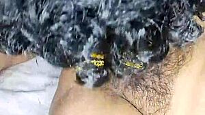 Oh man, check out this guy licking that super hot desi Indian bhabhi's hairy wet pussy in homemade action
