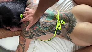 tattooed emo girl says, 'deepthroat me rough on vacation?'