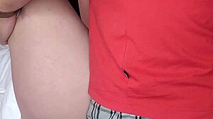 Hot babe nipple slip ends in close up pussy fucking