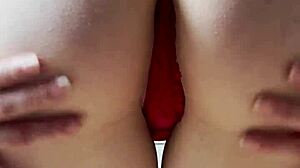 Homemade Petite Blonde Stripteases In Tight Jeans