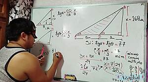 asian student with brown eyes in bedroom triangle of pleasure