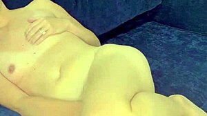 Horny milf Caroline uses toys on her wet pussy to orgasm