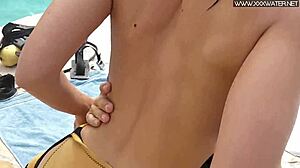 hot blowjob by pool 😎