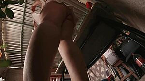 Latina In Short Skirt Gets Upskirt Voyeur Attention