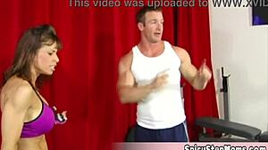 sporty muscular wife cheats on hubby after finding his porn stash