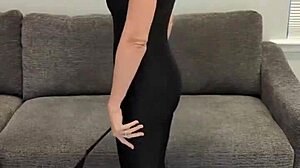 Detailed Look at Black Bodysuit Paired with Black Hunter Boots