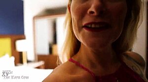 I reunited with my petite lover in the hotel room for some teasing and cum in mouth