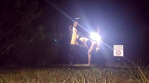 I met two fans at the club, got all wet, and let them fuck me right there on the street.