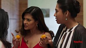 Indian celebrity gets caught in a cheating moment with doggystyle action featuring Rachel White and Riya Ren