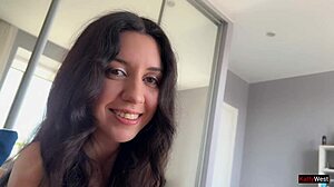 I helped him cum this morning with a handjob, featuring Katty West in this amateur couple scene.