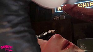 Cute Tifa's Raw Blowjob Licking Fantasy Cock