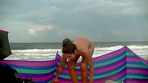 Nude Beach Wife Takes Big Black Cock Creampie While Husband Watches in Interracial Group Action