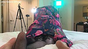 Rapper Fucks Goth Ts With Intense Fucking And Crossdressing Action!