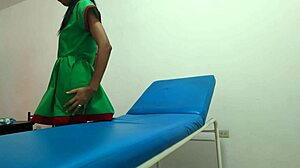 dressed as goblin in massage parlor, waiting for boyfriend's sex