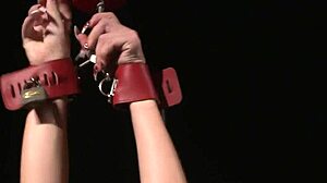 Euro submissive feels punished and bound in domination