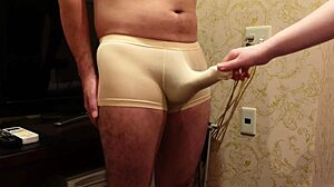 Femdom Bitch Roughly Rubs Glans Until Cumshot