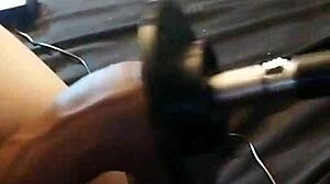 Playing With New Sex Machine And Dildo Toys In Detailed Action.