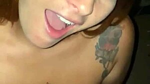 i saw this redhead sucking her husband at the club, so hot!