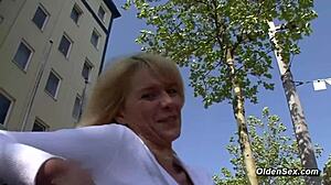 German Blonde Amateur Milf Feels Intense Pleasure During Casting Masturbation