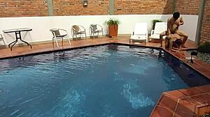 Latina brunette on holiday in Florida performs ass licking and rimjob with her step-nephew, big ass action.