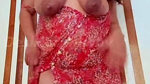 Indian girl performs seductive teasing dance on Valentine's Day