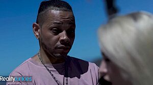 hey, check out this stunning blondie getting fucked sideways by a huge cock