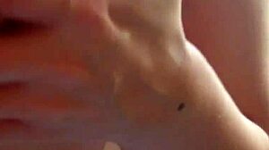 Chubby tattooed babe shows her big ass and pussy